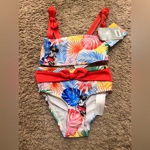 Official Disney Brand Minnie Mouse Girls Two-Piece Swim Suit
